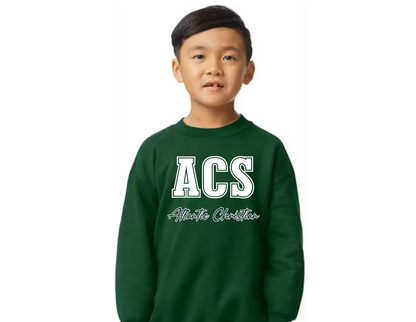 2026 Design 2 - ACS Uniform-Approved Crew Sweatshirt with small ACS logo - Available in Gray, Black and Dark Green