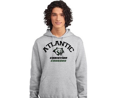 ACS Uniform-Approved Hooded Sweatshirt - Gray with Atlantic Christian Cougars Design