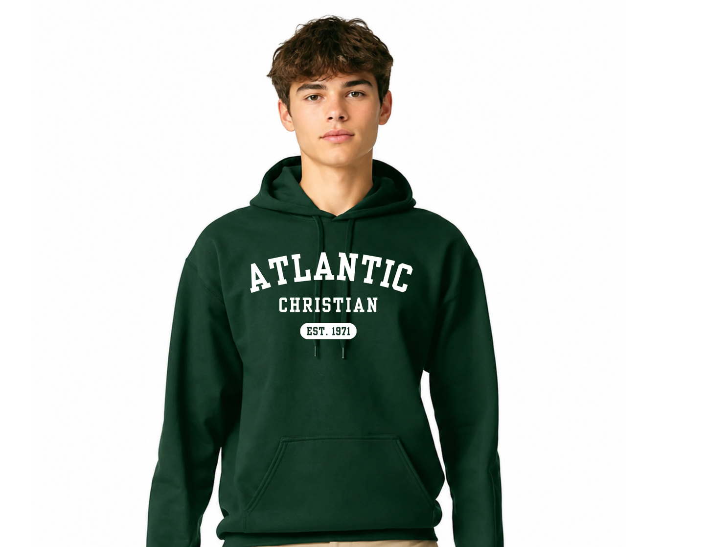 ACS Uniform-Approved Hooded Sweatshirt with EST 1971 Design - Available in Gray, Black and Dark Green
