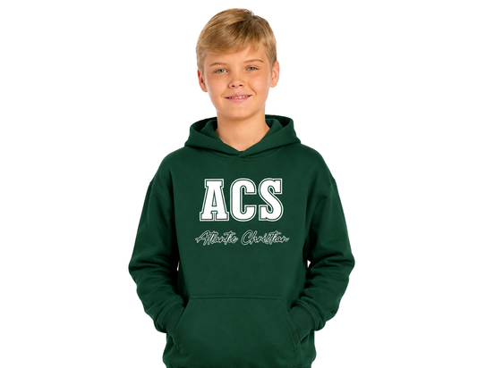 2026 Design 2 - ACS Uniform-Approved Hooded Sweatshirt - ACS Atlantic Christian- Available in Gray, Black and Dark Green