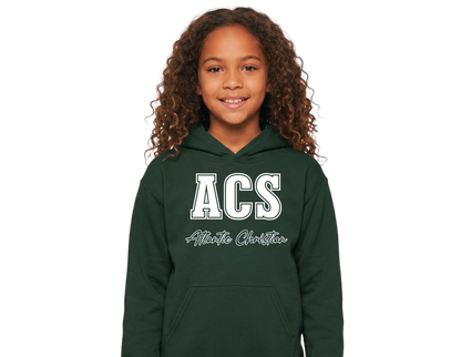 2026 Design 2 - ACS Uniform-Approved Hooded Sweatshirt - ACS Atlantic Christian- Available in Gray, Black and Dark Green