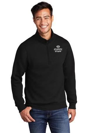 Staff Quarter Zip Sweatshirt with ACS Lettering - Available in Black and Adult Sizes only
